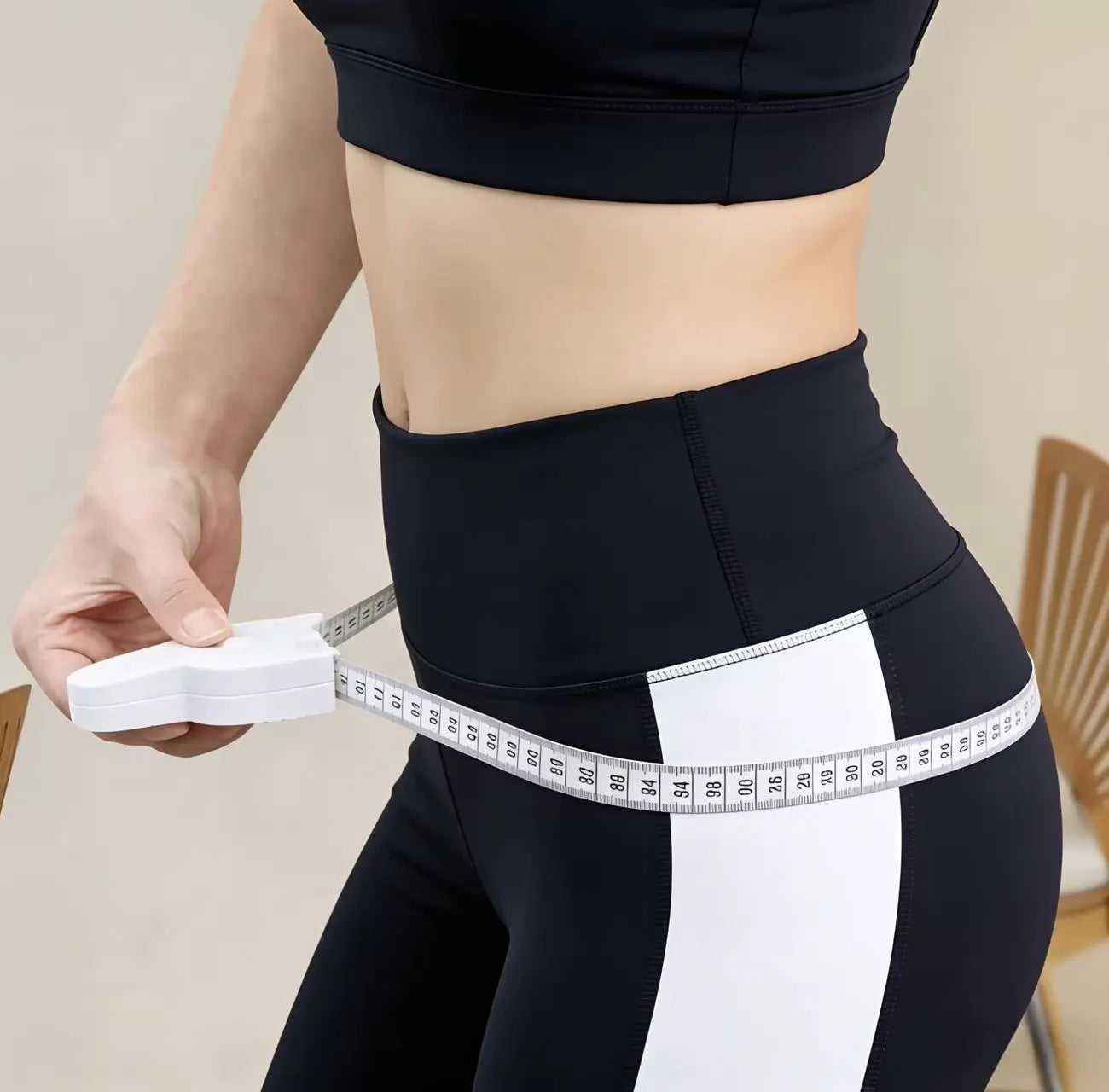 1-Count 60-Inch Pure White Portable Anti-Slip Body Measuring Tape