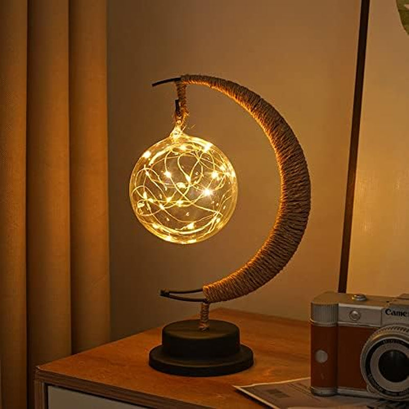 LED Moon Lamp - USB-Powered Crescent Moon Tabletop Ambient Light for Bedroom and Nursery Decor | Ideal Romantic Gift for Birthdays and Christmas