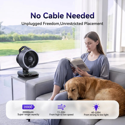 Doublepow Silent Whole Room Air Circulator Fan for Home, 3 Speed Settings, Adjustable Tilt, Removable Grill, 11 Inch, Powerful Airflow, Manual Control Dial, Quiet Fan for Bedroom, Black