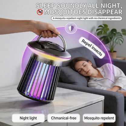 12Th Generation-Uv Light Mosquito Trap Lamp for Indoor Use, Portable Night Light with Quiet Operation