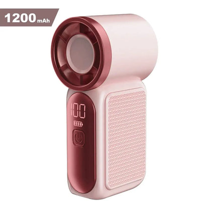 Mini Handheld Fan with LED Display – 6-Speed Turbo Pocket Fan for Women. USB Rechargeable, High-Speed Cooling for Travel & Makeup. Perfect Gift. Portable Refrigeration