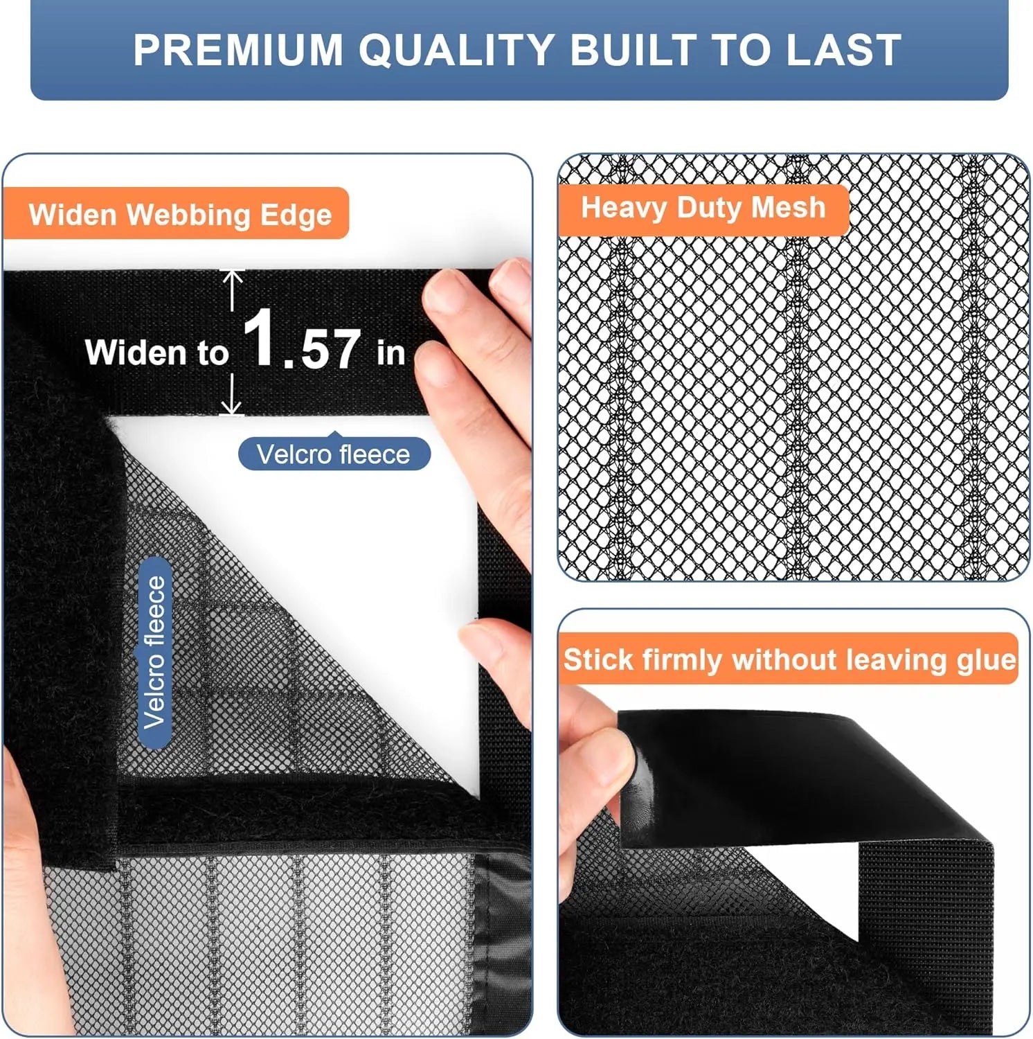 Mesh Magnetic Screen Door, Breathable Door Curtain, Outdoor Screen Fence, Easy to Install, Automattic Closure