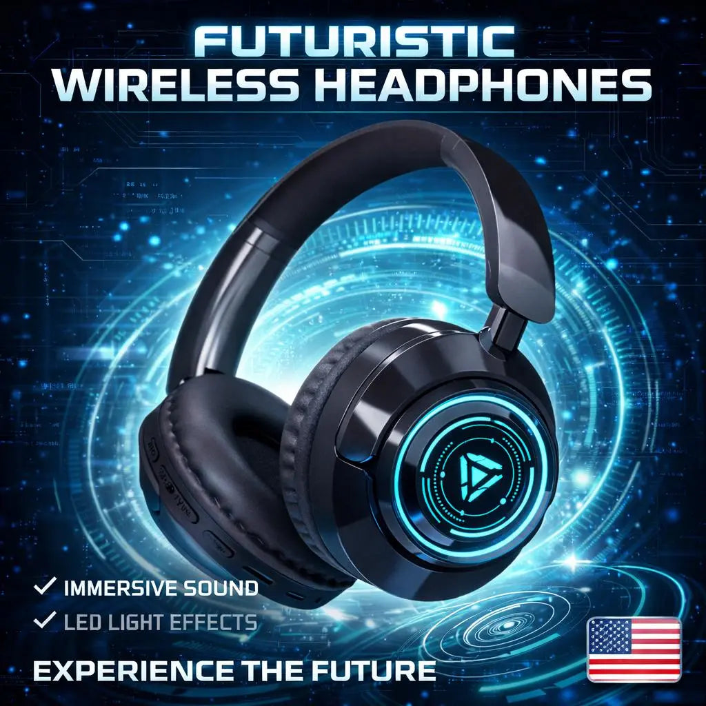 Wireless E-Sports Foldable Bluetooth Headphones over Ear, Wireless Headset for Gaming, Phones, Computers, Electronics Audio Headphone