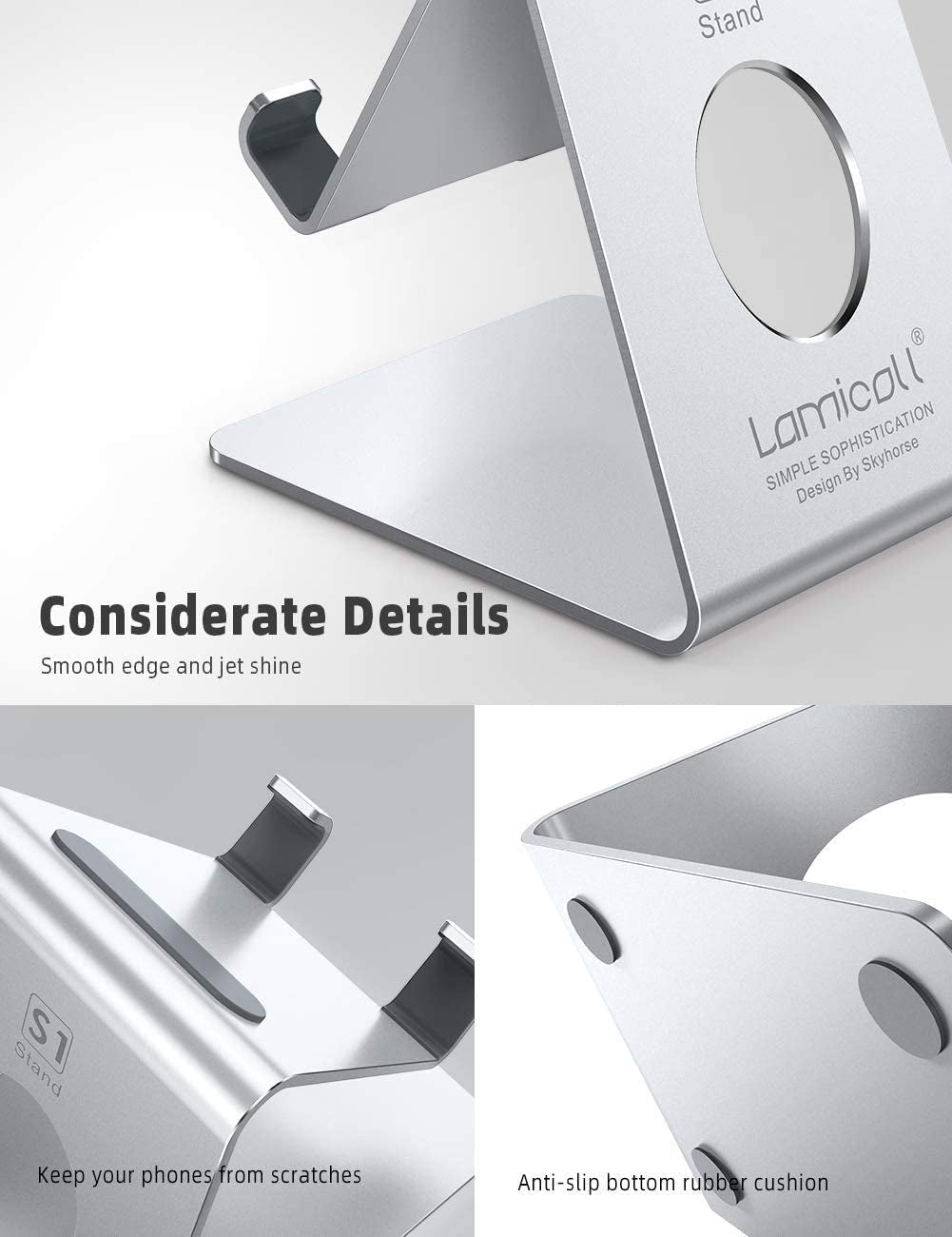 Stylish Cell Phone Stand for Enhanced Desk Organization - Compatible with All Smartphones