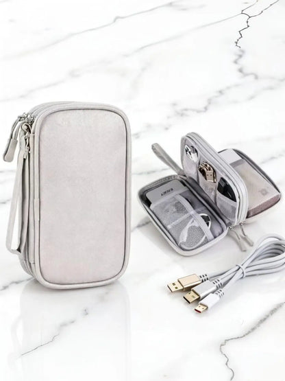 Digital Accessories Storage Bag, Electronics Travel Organizer, Compartments for Cables, Phone Cases, Wallets, Jewelry, Travel Organizer Bags