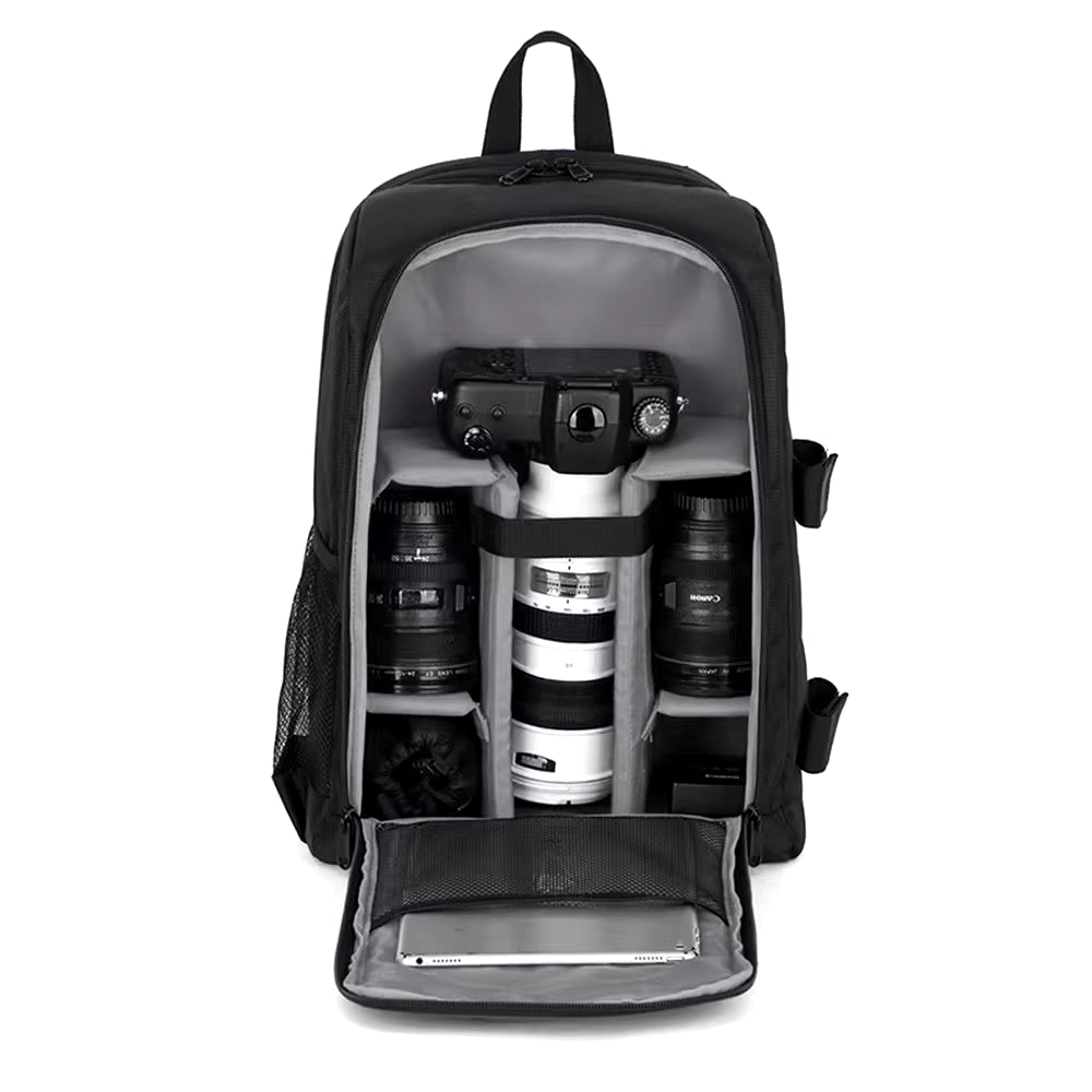 Stay Ready for Adventure with Our Waterproof DSLR Backpack - Perfect for Nikon & Canon Lovers! 📸🌧️ #CameraGear #PhotographyEssentials