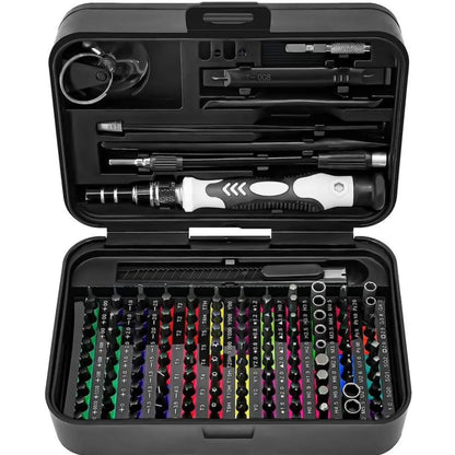 【Tiktokshopholidayhaul】132 in 1 Precision Screwdriver Hardware Set, Magnetic Screwdriver Tool Set with 108Pcs Bits, Multipurpose Screwdriver Tool Kit for Repairing Phone, Heavy Duty Industrial Tools, Precision Ratchet Screwdriver