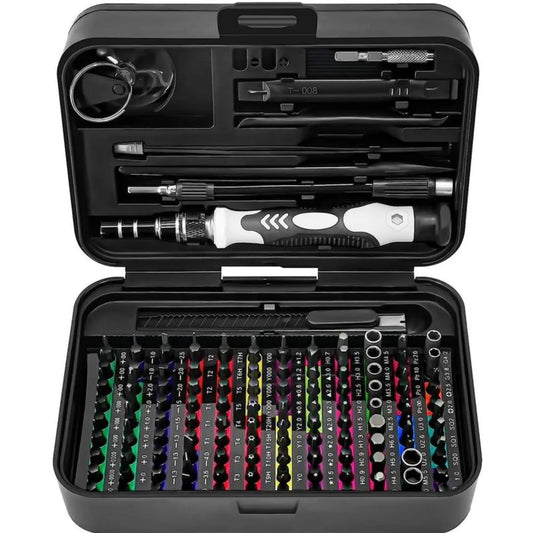 【Tiktokshopholidayhaul】132 in 1 Precision Screwdriver Hardware Set, Magnetic Screwdriver Tool Set with 108Pcs Bits, Multipurpose Screwdriver Tool Kit for Repairing Phone, Heavy Duty Industrial Tools, Precision Ratchet Screwdriver