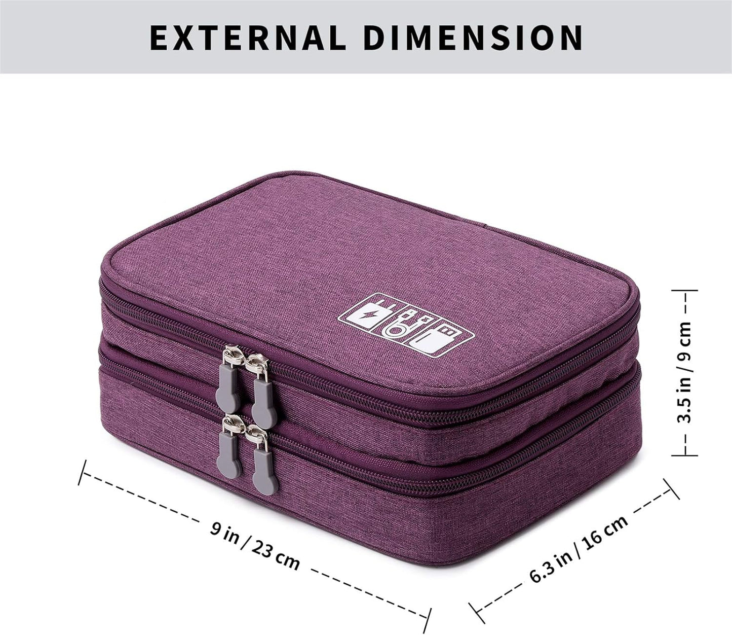 Stay organized on the go with our stylish Purple Travel Cable Organizer Bag! Perfect for all your electronic accessories like chargers, cords, and more! #TravelEssentials #Organization