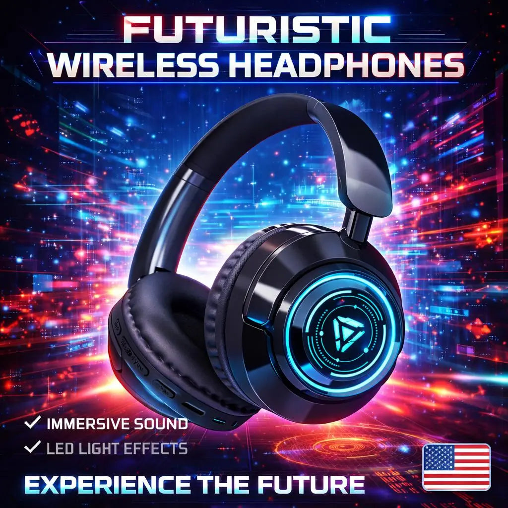 Wireless E-Sports Foldable Bluetooth Headphones over Ear, Wireless Headset for Gaming, Phones, Computers, Electronics Audio Headphone