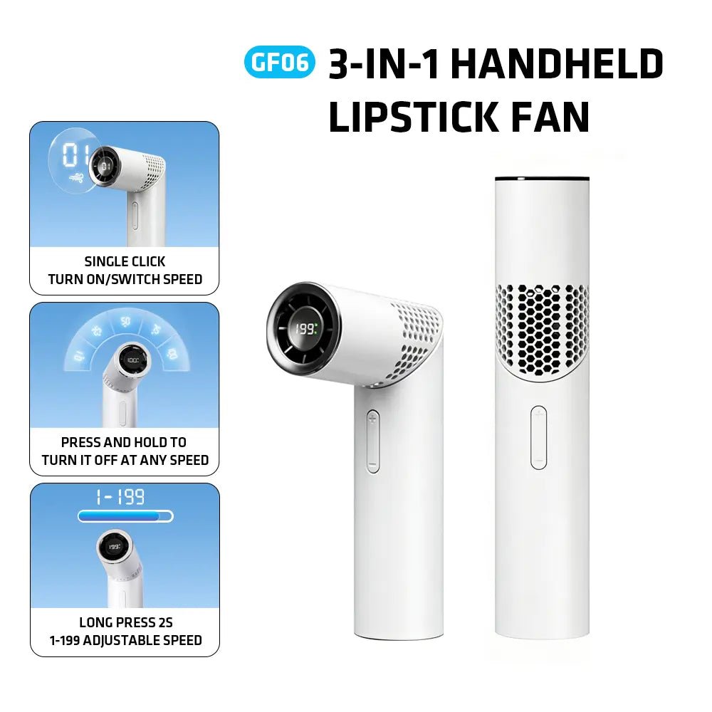 3-in-1 portable handheld and neck fan for everyday cooling