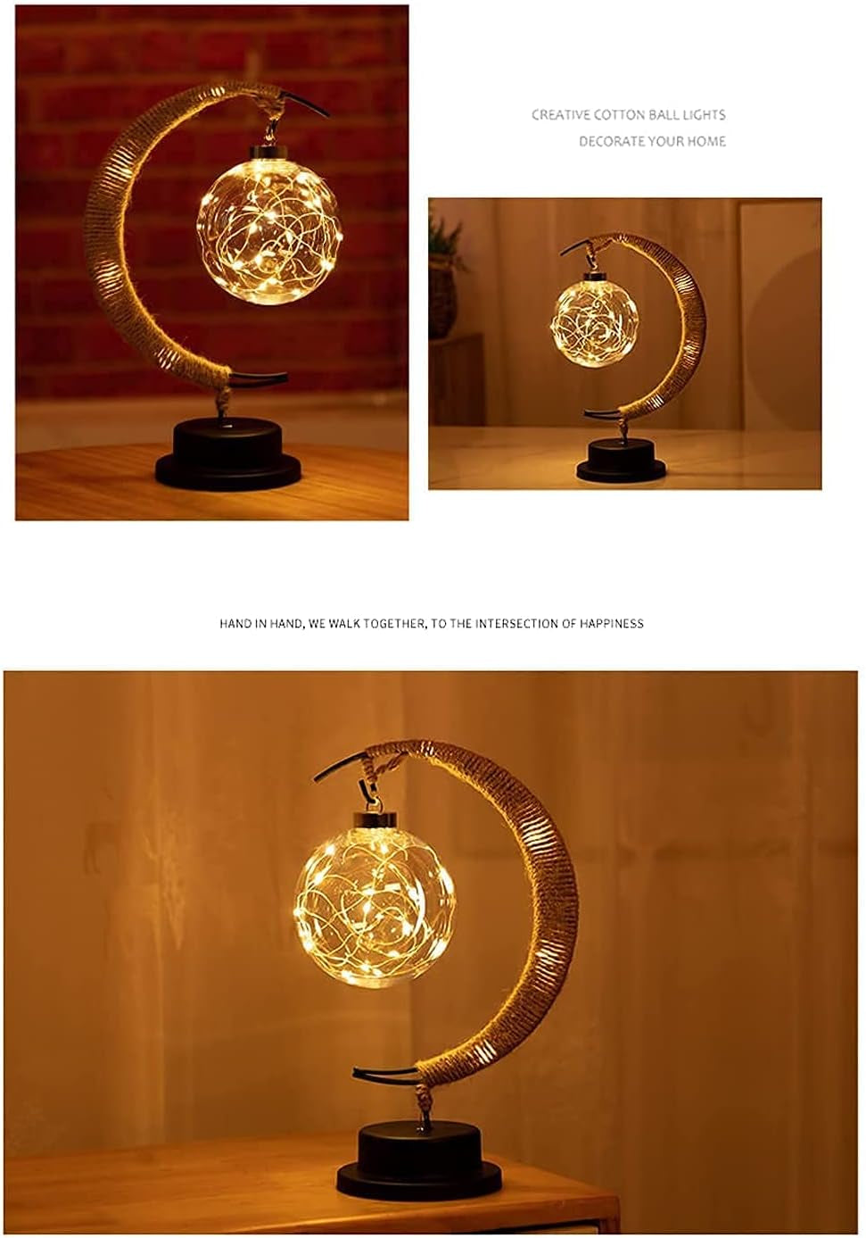 LED Moon Lamp - USB-Powered Crescent Moon Tabletop Ambient Light for Bedroom and Nursery Decor | Ideal Romantic Gift for Birthdays and Christmas