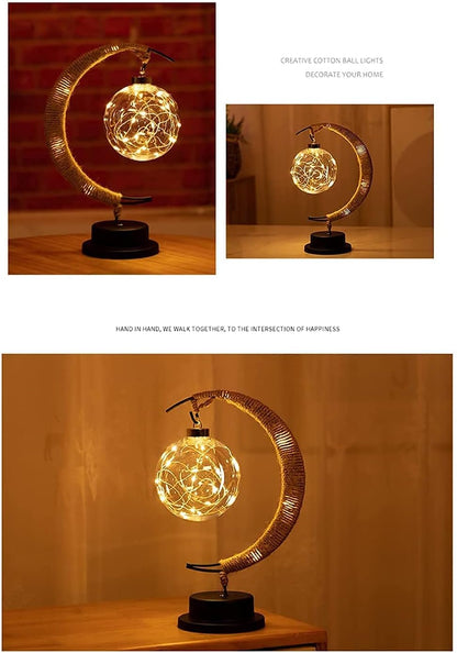 LED Moon Lamp - USB-Powered Crescent Moon Tabletop Ambient Light for Bedroom and Nursery Decor | Ideal Romantic Gift for Birthdays and Christmas
