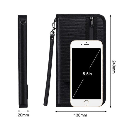 Multi-Pocket Fireproof Fireproof Faraday Privacy Bag, 1 Count EMP & RFID Blocking Bag, Anti-Tracking & Fireproof Key Fob Protector for Phones