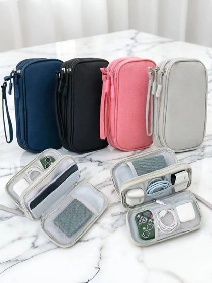 Digital Accessories Storage Bag, Electronics Travel Organizer, Compartments for Cables, Phone Cases, Wallets, Jewelry, Travel Organizer Bags