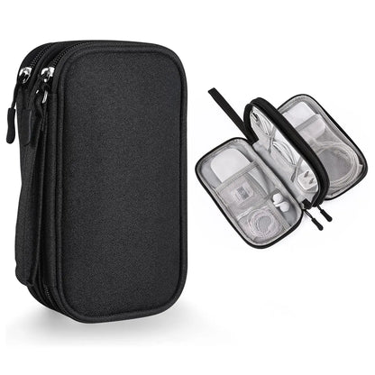 Electronics Travel Organizer,Portable Waterproof Electronic Travel Storage Bag for Small Charging Cord Storage,Charger,Small Electronics,Sd Card Etc,For Travel,Business