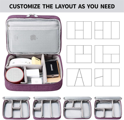 Stay organized on the go with our stylish Purple Travel Cable Organizer Bag! Perfect for all your electronic accessories like chargers, cords, and more! #TravelEssentials #Organization