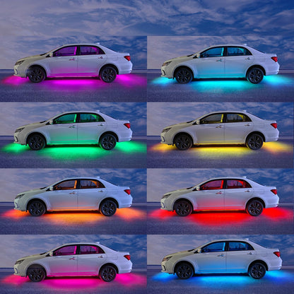 Car Underglow Lighting Kit - LED Underbody Lights with App and Remote Control, 16 Million RGB Colors, 29 Preset Modes, Music Sync and DIY Options, Suitable for SUVs and Trucks, DC 12V
