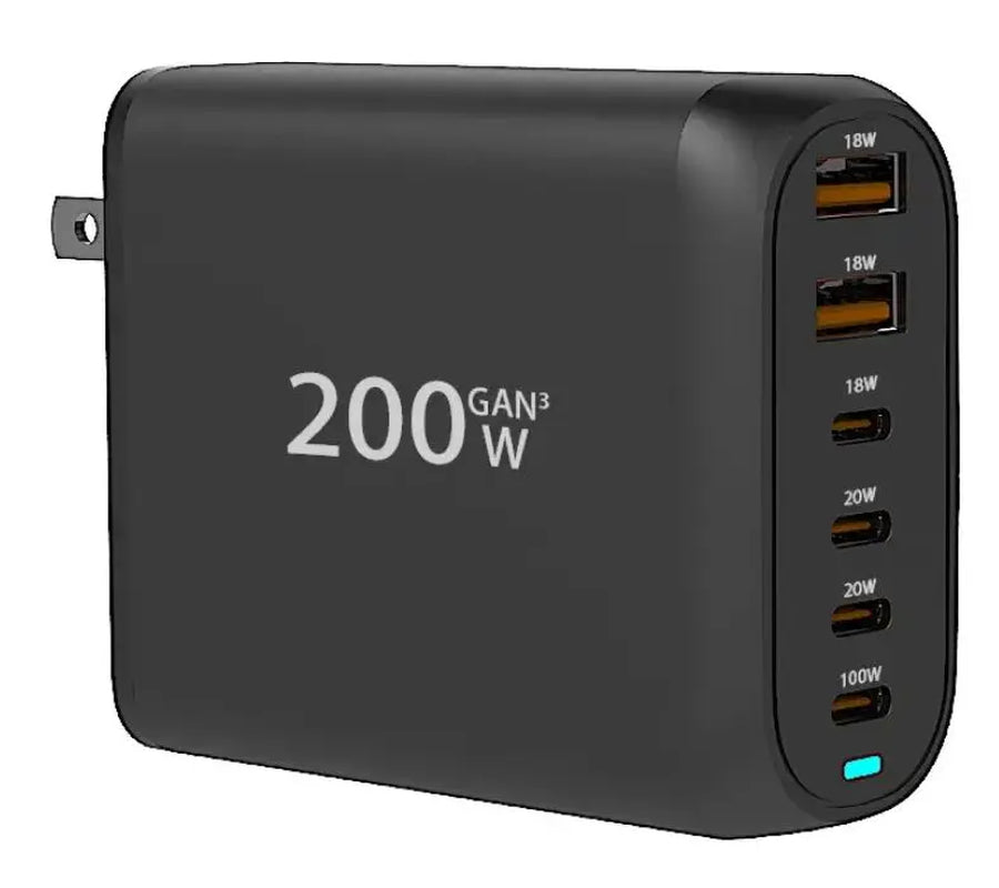 200W PD Charger for Mobile Phones and Electronics - Universal USB Wall Charger
