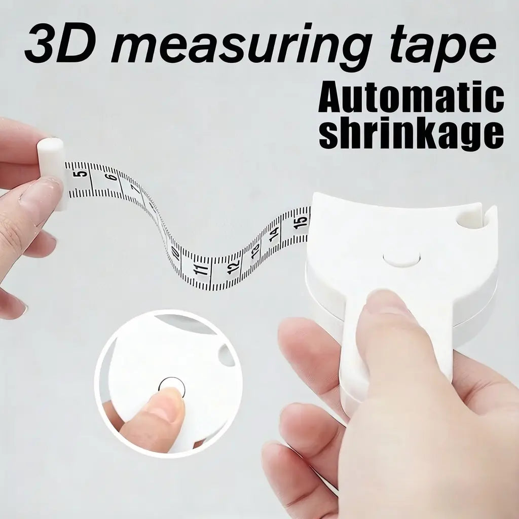1-Count 60-Inch Pure White Portable Anti-Slip Body Measuring Tape