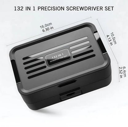 【Tiktokshopholidayhaul】132 in 1 Precision Screwdriver Hardware Set, Magnetic Screwdriver Tool Set with 108Pcs Bits, Multipurpose Screwdriver Tool Kit for Repairing Phone, Heavy Duty Industrial Tools, Precision Ratchet Screwdriver