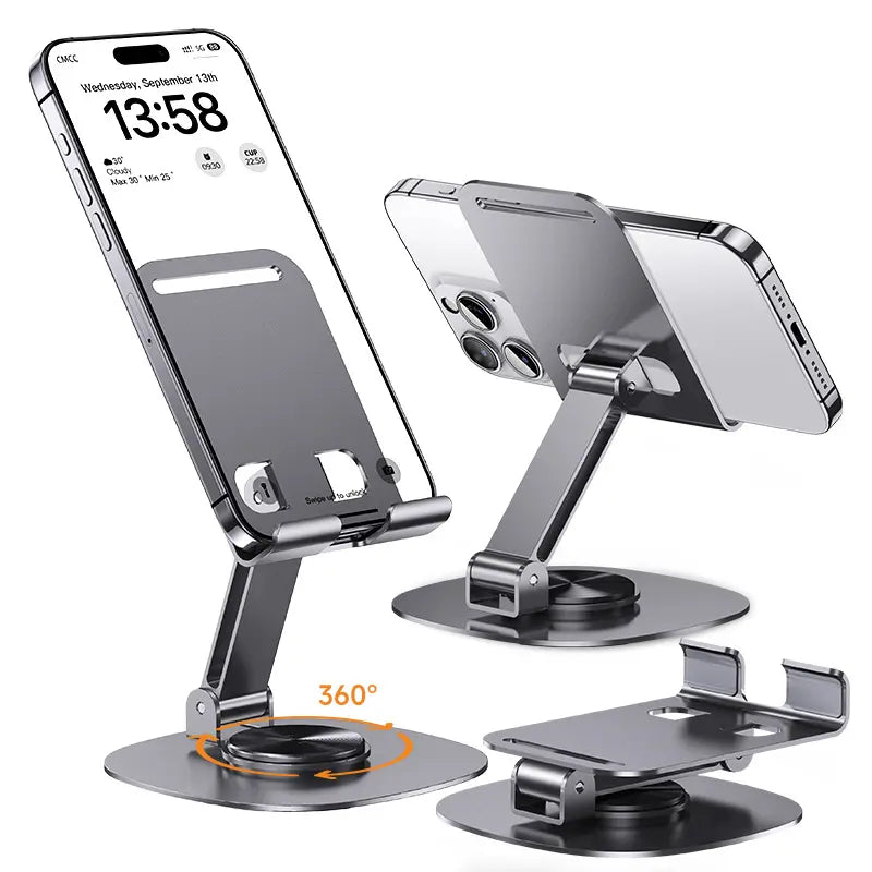 360-Degree Stable Cellphone & Tablet Mount, Adjustable Compact Phone Holder with Ultra-Strong Support, Portable Electronics Accessories