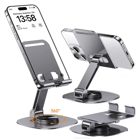 360-Degree Stable Cellphone & Tablet Mount, Adjustable Compact Phone Holder with Ultra-Strong Support, Portable Electronics Accessories