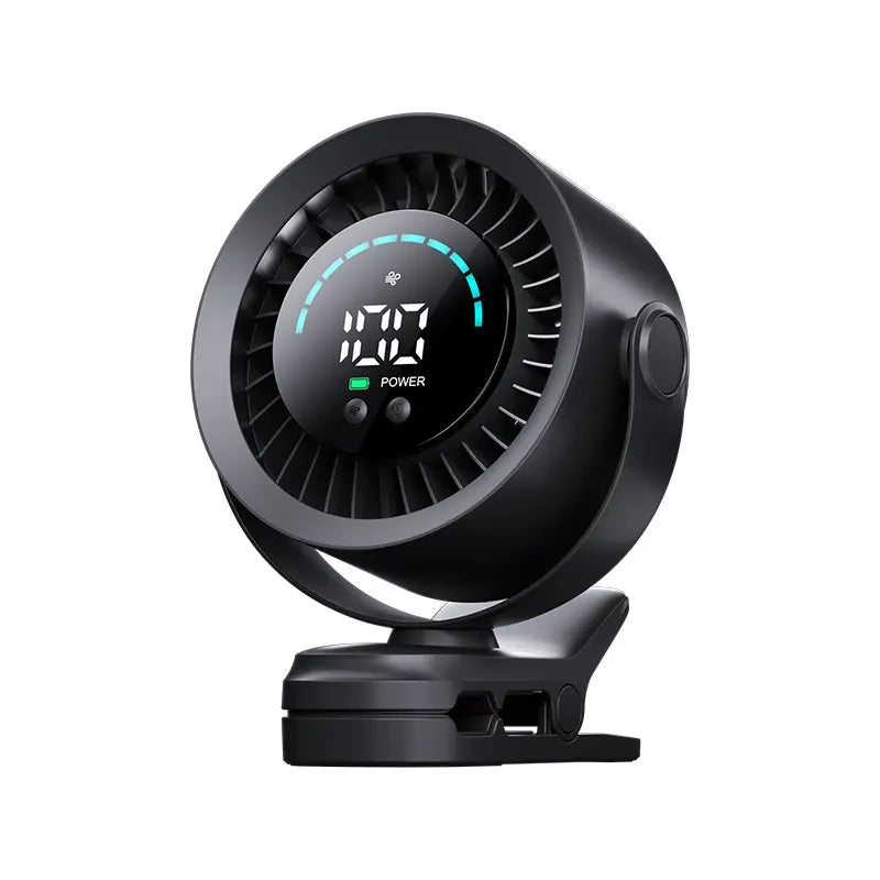 Rechargeable clip-on travel fan for desk and outdoor cooling