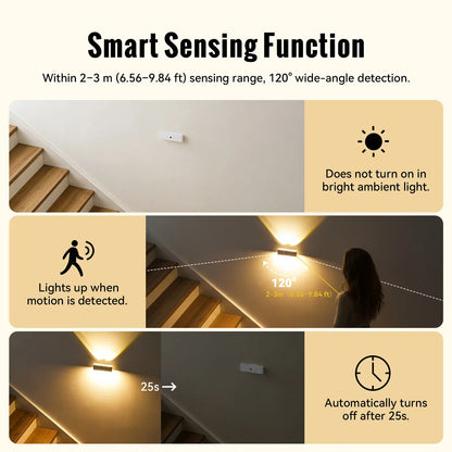 Rechargeable Wireless Wall Light with Remote and Touch Control, 360° Adjustable, Three Color Temperatures for Contemporary Home Decor