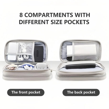 Electronics Travel Organizer,Portable Waterproof Electronic Travel Storage Bag for Small Charging Cord Storage,Charger,Small Electronics,Sd Card Etc,For Travel,Business