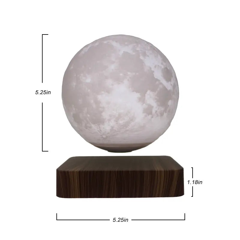 Magnetic Floating Moon Lamp - Levitating 3D Moon Night Light with 3 Color Modes, Spins Freely in Air, Cool Tech Gadget for Home Office Desk Decor, Bedroom Night Light, Unique Gift for Women, Kids, Birthday, Christmas
