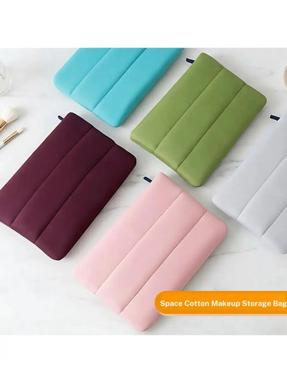 1PC Women'S Multifunctional Neoprene Travel Bag, Lightweight Shockproof Organizer for Cosmetics & Electronics