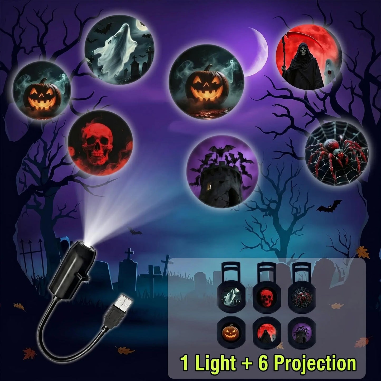 Galaxy Planet Projector 360° Rotating LED Star Night Light, 10 Modes USB Powered Portable Planet Lamp for Christmas Bedroom Decor Home Party Atmosphere Gift Party Gifts, Illuminated Novelty Lighting, Light-Up Novelty Lighting