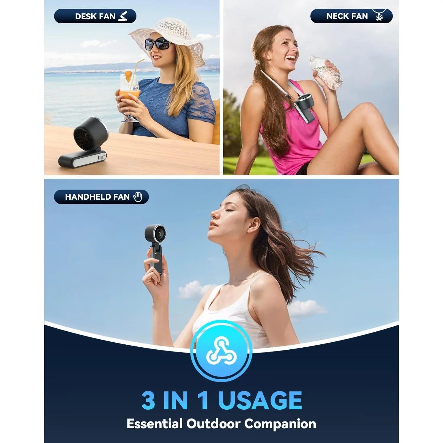Portable rechargeable turbo fan by SmartnSave