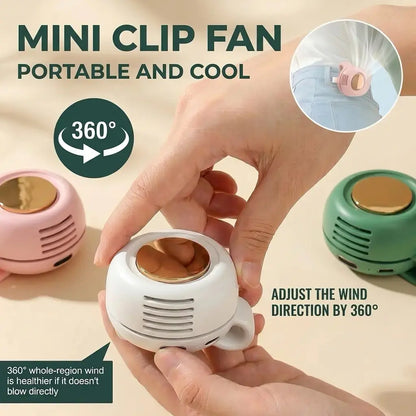 Westdeer Portable Silent Mini Bladeless Electric Fan - Adjustable 3-Speed Waist Fan, Rechargeable Handheld Turbo Fan for Outdoor Travel and Personal Use, Ideal Gift for Father's Day