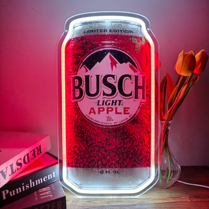 Beer Can LED Neon Sign - USB Powered Wall Decor for Home Bars, Garages, Man Caves, and Parties - Ideal Gift for Men