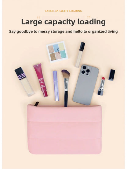 1PC Women'S Multifunctional Neoprene Travel Bag, Lightweight Shockproof Organizer for Cosmetics & Electronics