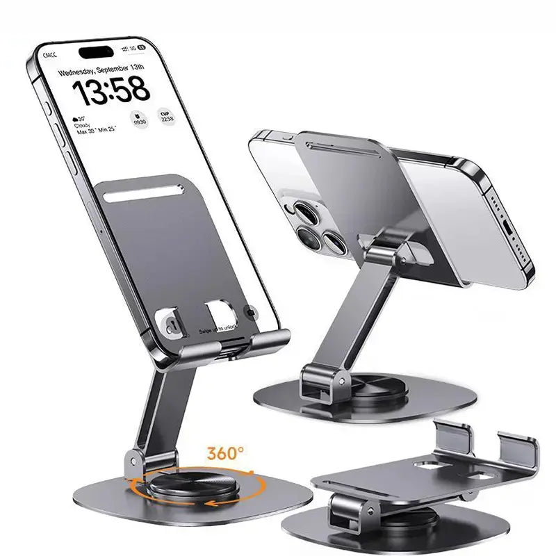 360-Degree Stable Cellphone & Tablet Mount, Adjustable Compact Phone Holder with Ultra-Strong Support, Portable Electronics Accessories