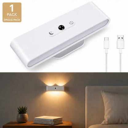 Rechargeable Wireless Wall Light with Remote and Touch Control, 360° Adjustable, Three Color Temperatures for Contemporary Home Decor