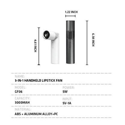 Handheld and neck fan for hands-free cooling