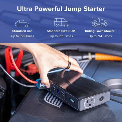 Bolt Wireless Laptop Power Bank - 44400mAh Portable Charger and Car Jump Starter in Rose Gold