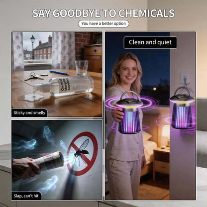 12Th Generation-Uv Light Mosquito Trap Lamp for Indoor Use, Portable Night Light with Quiet Operation