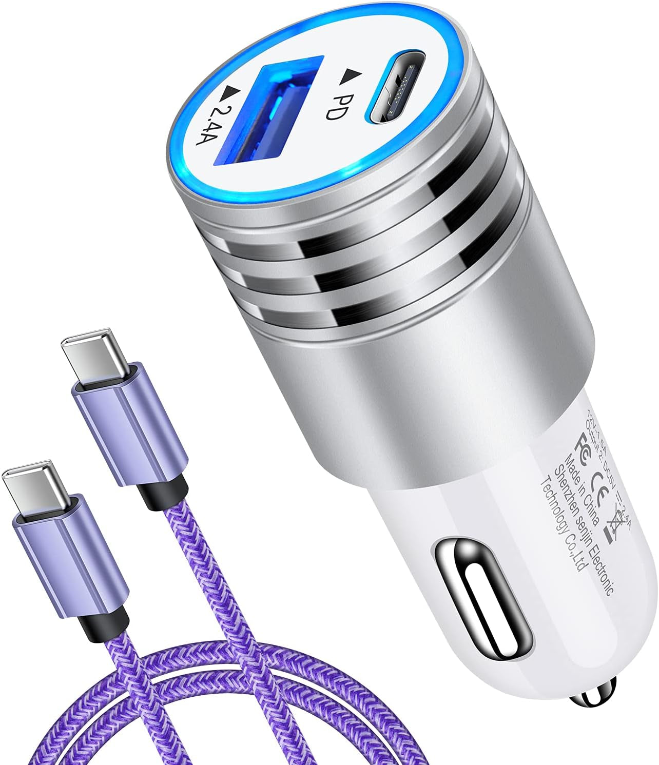 Ultimate USB C Car Charger for Samsung Galaxy and iPhone – Fast Charging Solution for All Devices