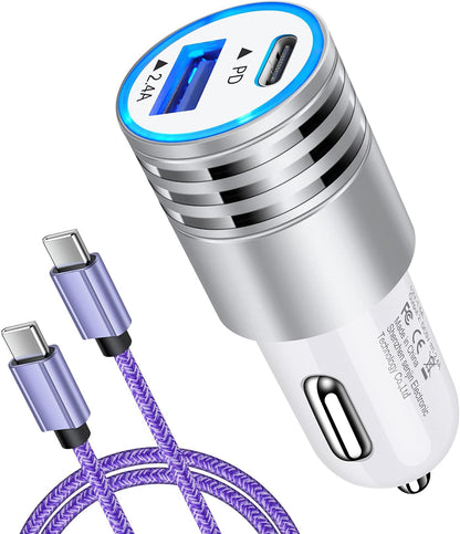 Ultimate USB C Car Charger for Samsung Galaxy and iPhone – Fast Charging Solution for All Devices