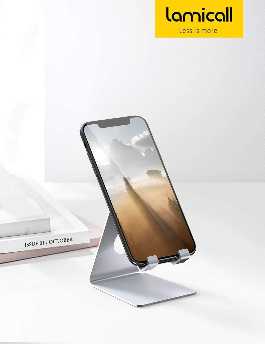 Stylish Cell Phone Stand for Enhanced Desk Organization - Compatible with All Smartphones