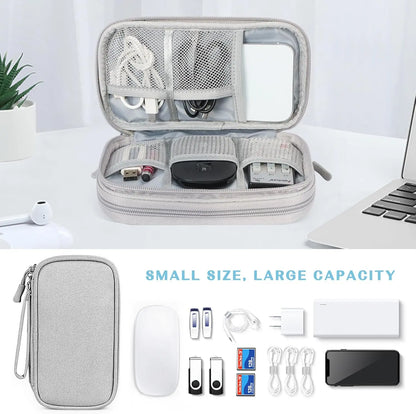 Electronics Travel Organizer,Portable Waterproof Electronic Travel Storage Bag for Small Charging Cord Storage,Charger,Small Electronics,Sd Card Etc,For Travel,Business