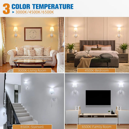 Silver Wall Mounted LED Sconce - Rechargeable, Wiring-Free, Dimmable RGB Bulb for Indoor Ambient Lighting in Living Spaces, Study, and Dining Areas