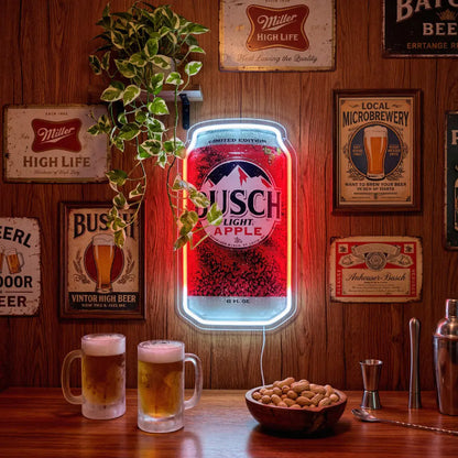 Beer Can LED Neon Sign - USB Powered Wall Decor for Home Bars, Garages, Man Caves, and Parties - Ideal Gift for Men