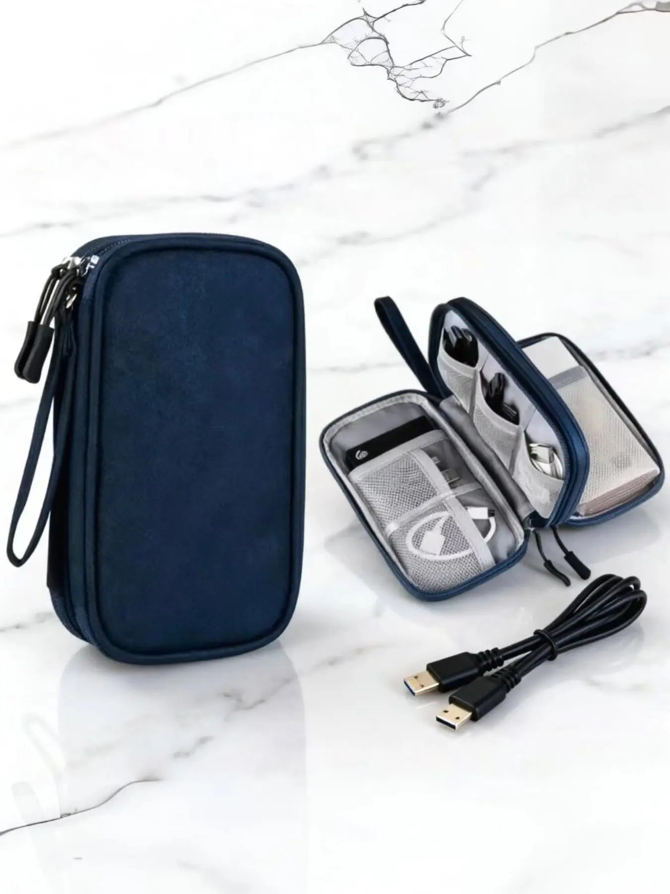 Digital Accessories Storage Bag, Electronics Travel Organizer, Compartments for Cables, Phone Cases, Wallets, Jewelry, Travel Organizer Bags
