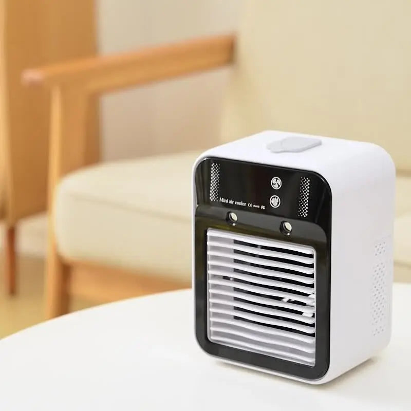 2026 Portable 3-in-1 Fan and Evaporative Cooler with Dual Mist Speeds for Personal Use in Bedroom, Office, and Camping